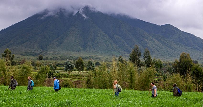 Scenic Walk Around Volcanoes